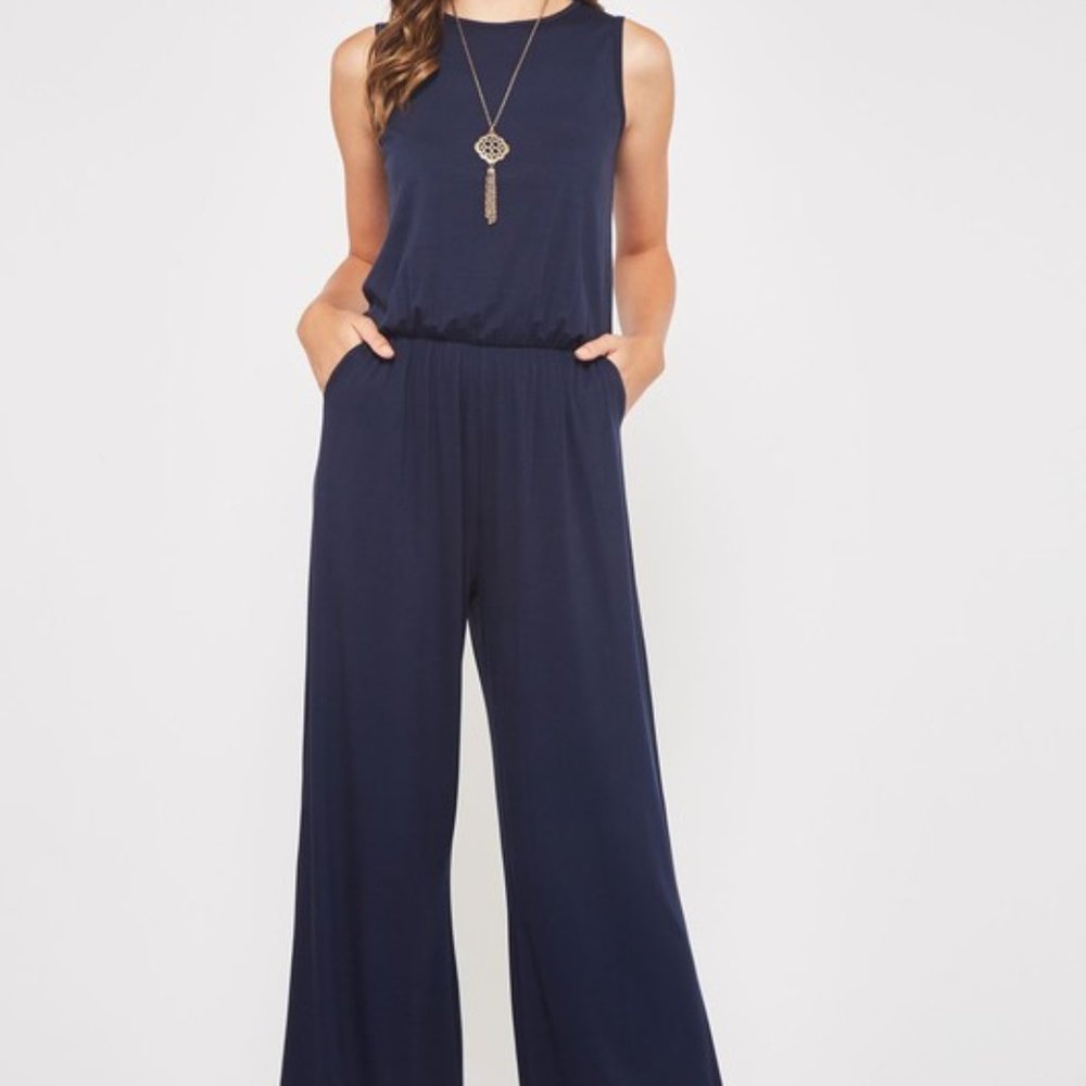 NWT BEESON RIVER JUMPSUIT ROMPER polozoo pants top NAVY SM-4X sexy slenderizing